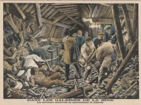 illustration catastrophe dans une mine de charbon